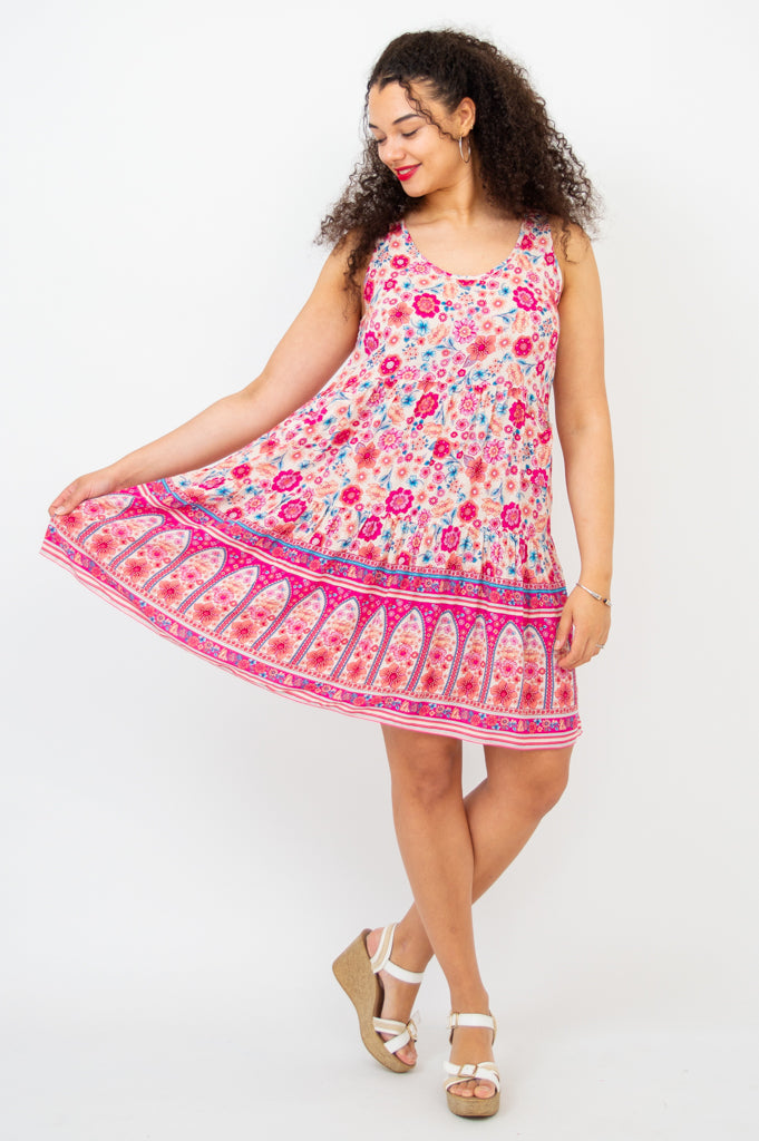 Kaya Dress - Furaha Floral Print Maxi Dress for Women | Boho Chic Summer Beach Dress | Perfect for Vacations, Parties & Casual Outings