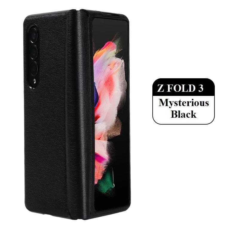 Premium Vintage Leather Case for Samsung Galaxy Z Fold 3 - Luxury Protective Cover with Card Slots | Perfect for Business Professionals & Travel Enthusiasts