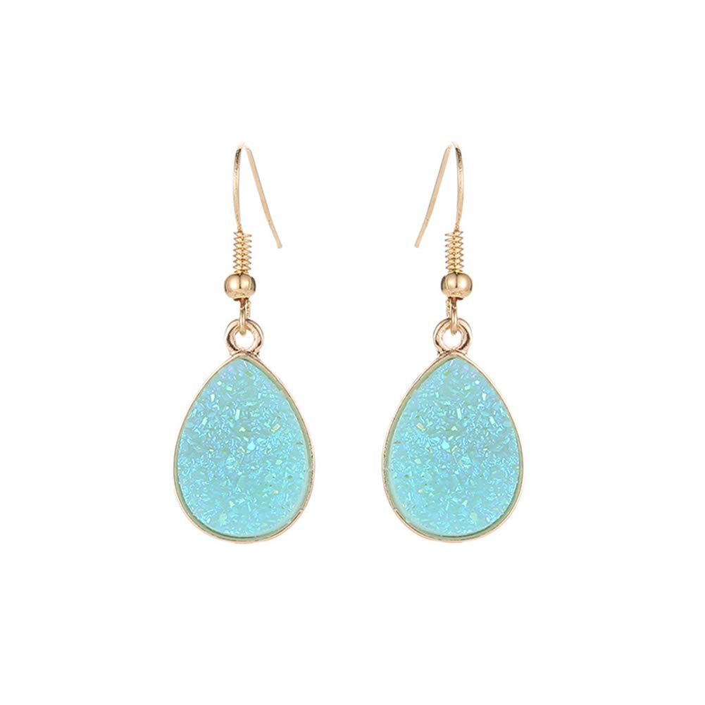 Crystal Pearl Drop Earrings for Women - Elegant Drusy Dangle Hook Stud Earring Set | Fashion Jewelry Gift for Girls & Women | Perfect for Parties, Weddings & Special Occasions