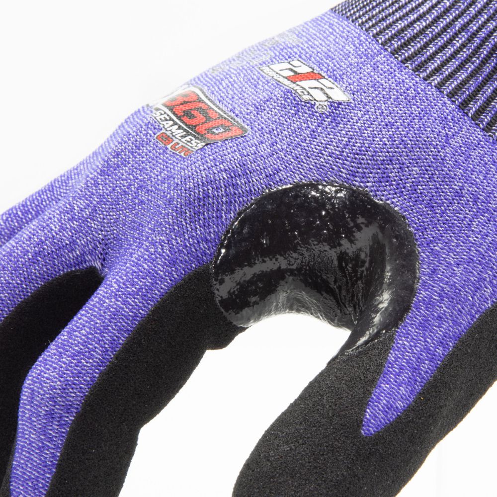 212 Performance AXLTC3 03 009 AX360 Seamless Knit Cut 3 Lite Gloves - Medium Blue - Lightweight Work Gloves for Construction, Mechanics & Outdoor Activities