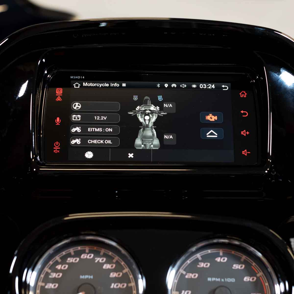 MSHD14 Plug N Play Digital Media Receiver for 2014-2023 Harley Davidson Motorcycles - Bluetooth Audio & Hands-Free Calling for Road Trips & Commuting
