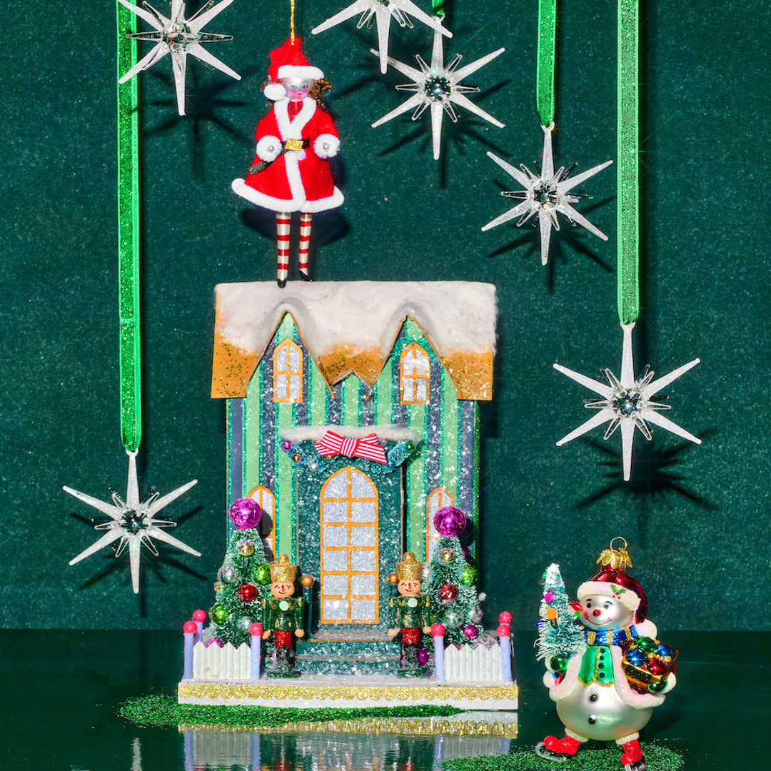Starburst Christmas Ornaments - Set of 6 Holiday Tree Decorations for Xmas, Home, Party & Gift Giving