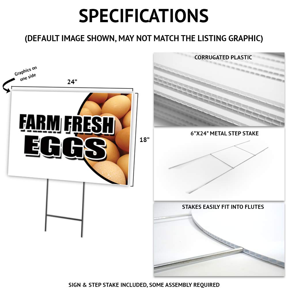 Potato Soup 18x24 Inch Yard Sign with Stake - Durable Business Advertising Sign - Front Side Printed Only - Made in USA - Perfect for Restaurants, Farmers Markets & Seasonal Promotions