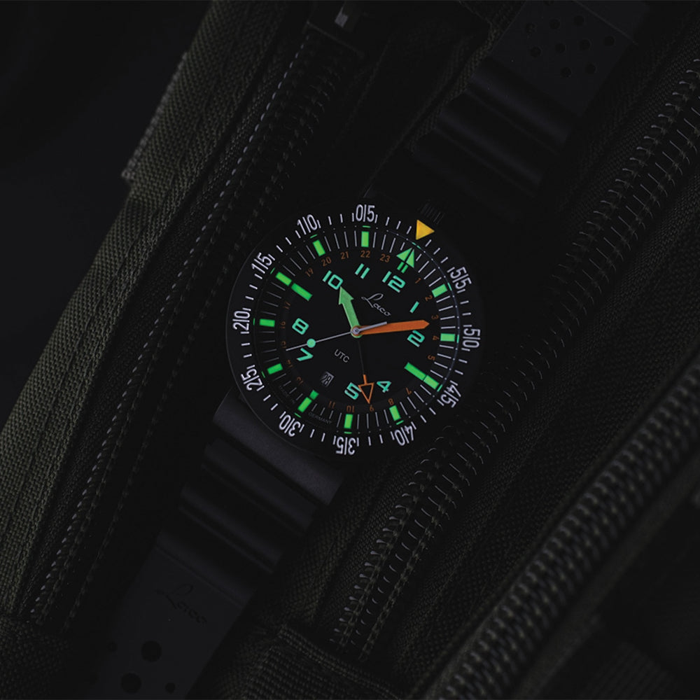 Squad Atacama UTC Quartz 46mm Black Watch with Rubber Strap - Perfect for Outdoor Adventures, Travel & Everyday Wear