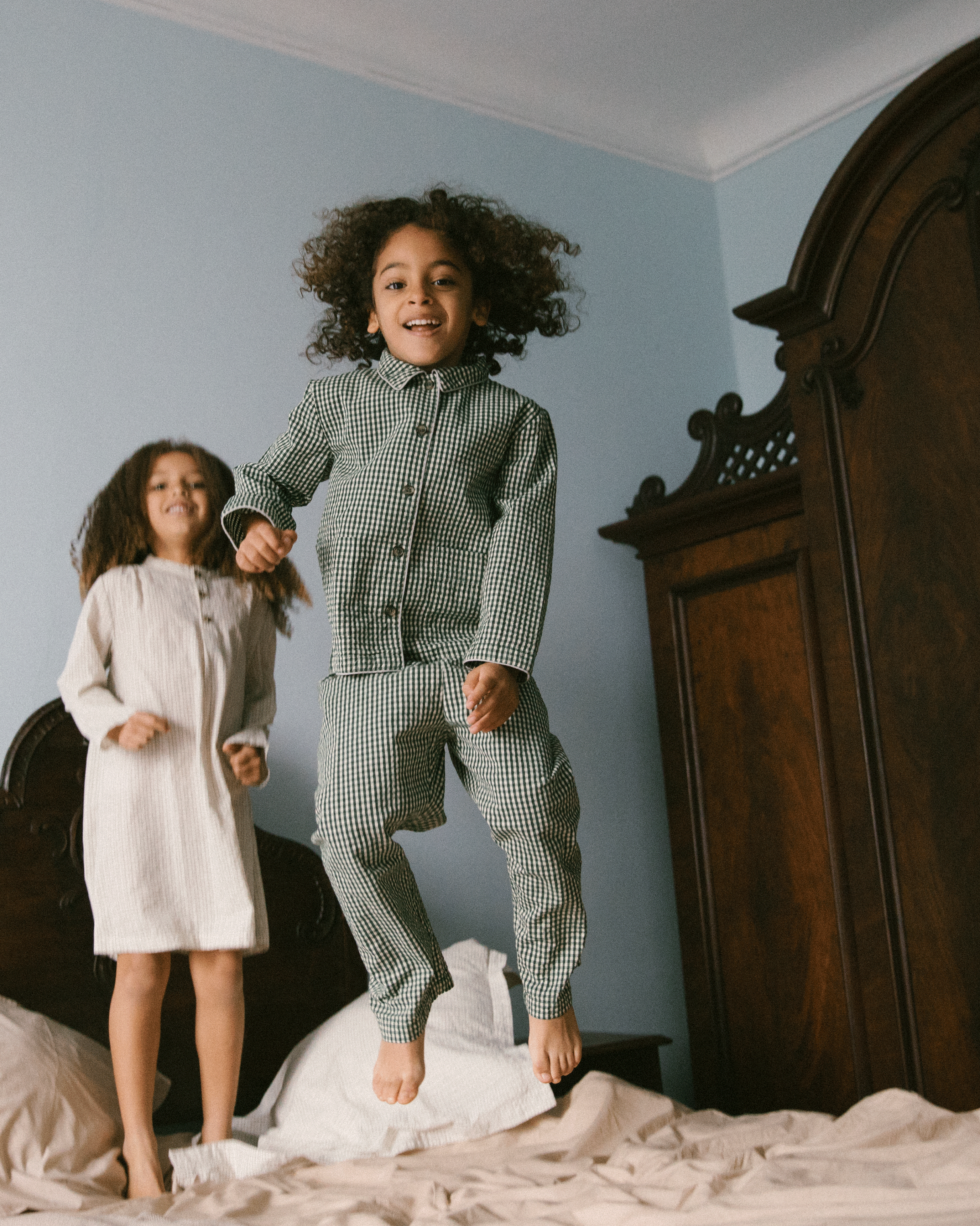 MarMar Copenhagen Green Check Pajama Set - Soft Cotton Sleepwear for Women | Perfect for Lounging, Sleepovers & Cozy Nights at Home