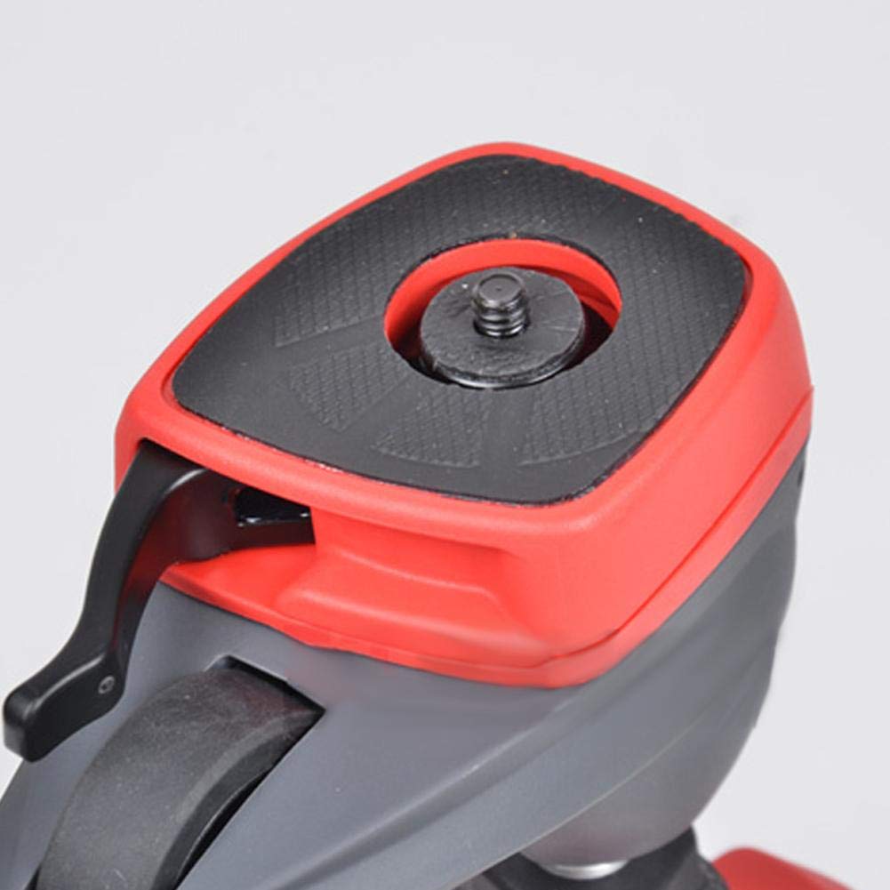 Ultralight Aluminum Alloy Quick Release Plate - High Strength Anti-Rust Round QR Plate Compatible with Manfrotto Compact Action Tripods (Red) | Perfect for Travel Photography & Video Shooting
