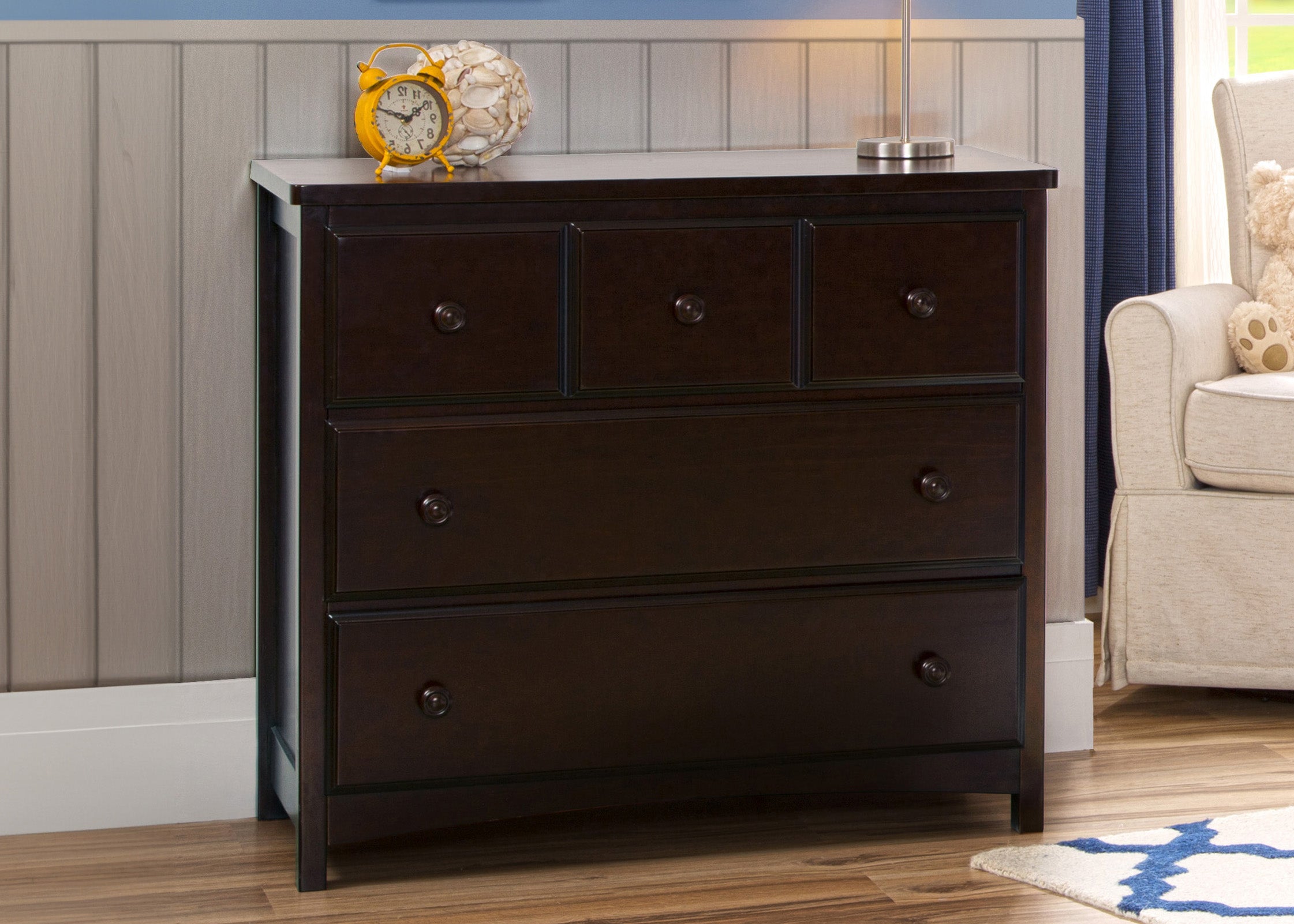 3 Drawer Dresser with Interlocking Drawers - Sturdy Bedroom Storage Organizer for Clothes, Accessories & Linens | Perfect for Home, Apartment & Dorm Room Organization