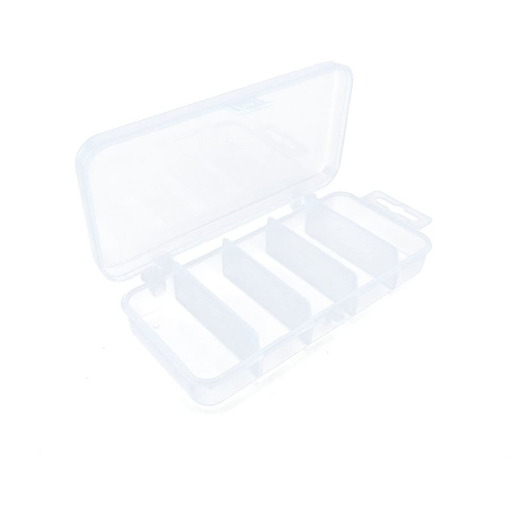 Clear Plastic Beads Storage Box - Organizer for Tackle, Scrapbooking, Stamping, Fishing Lures & Small Parts | Portable Case with Compartments | Perfect for DIY Crafts, Jewelry Making & Fly Tying