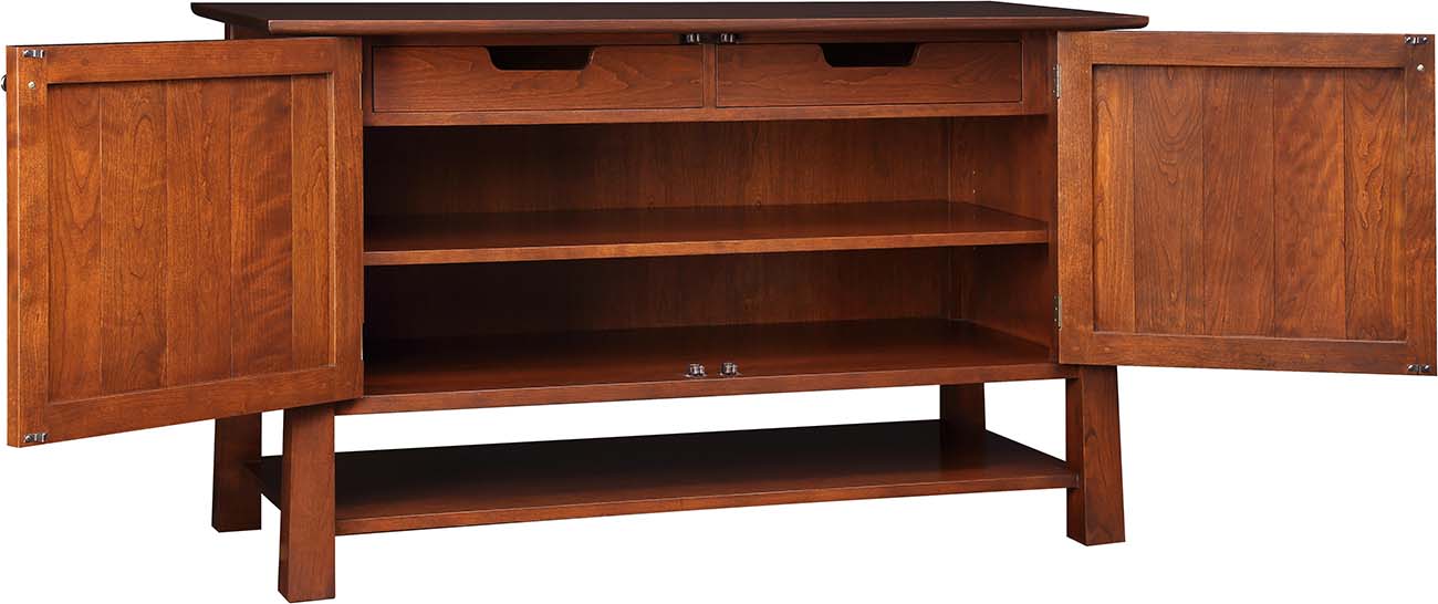 Park Slope Entertainment Console - Modern TV Stand with Storage for Living Room, Home Theater & Gaming Setup | Durable Wooden Media Center for TVs up to 65 inches