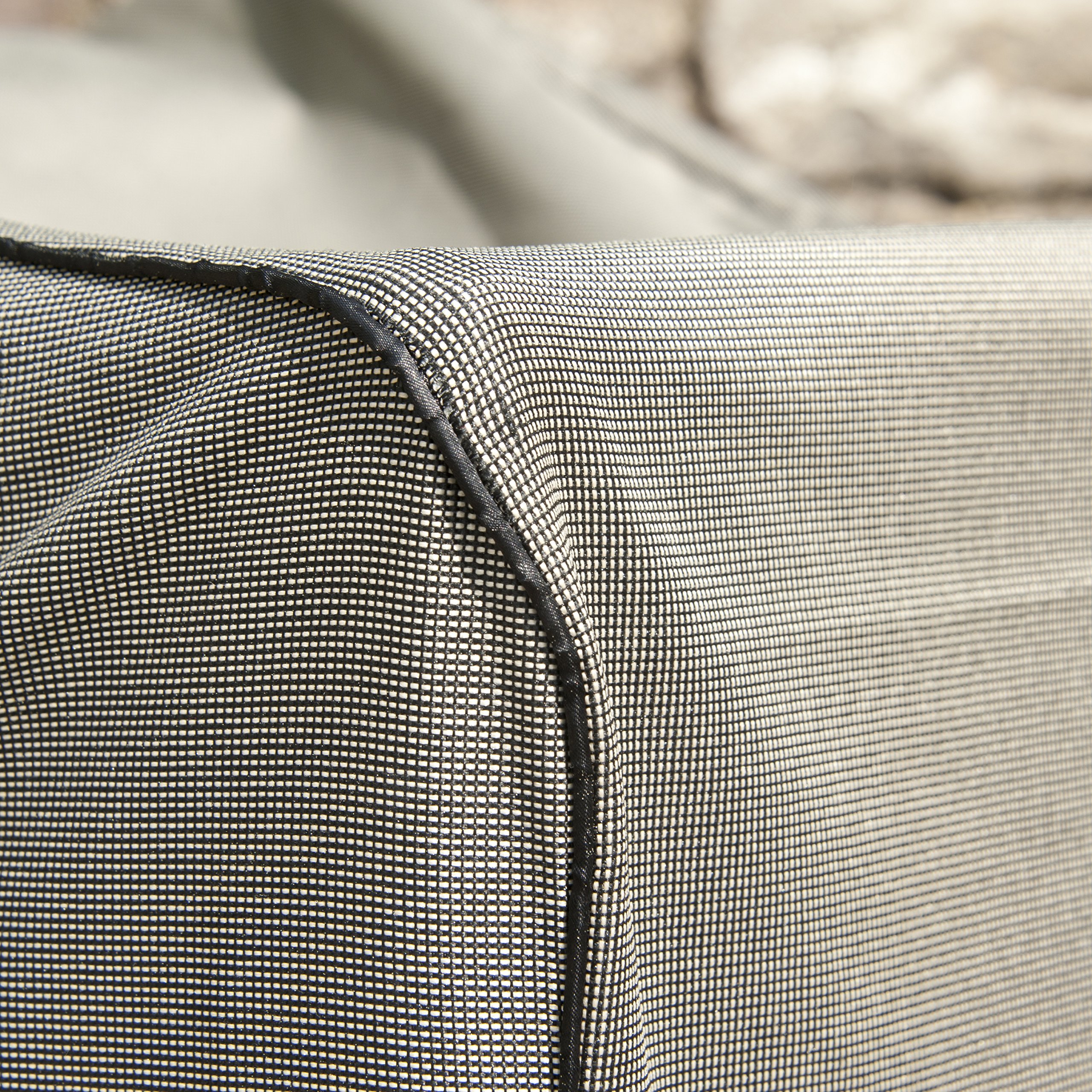 Heavy Duty Waterproof English Garden Patio Chair Covers (4 Pack) - Extra Small Size in Tan Tweed - Perfect for Outdoor Furniture Protection from Rain, Sun & Dust