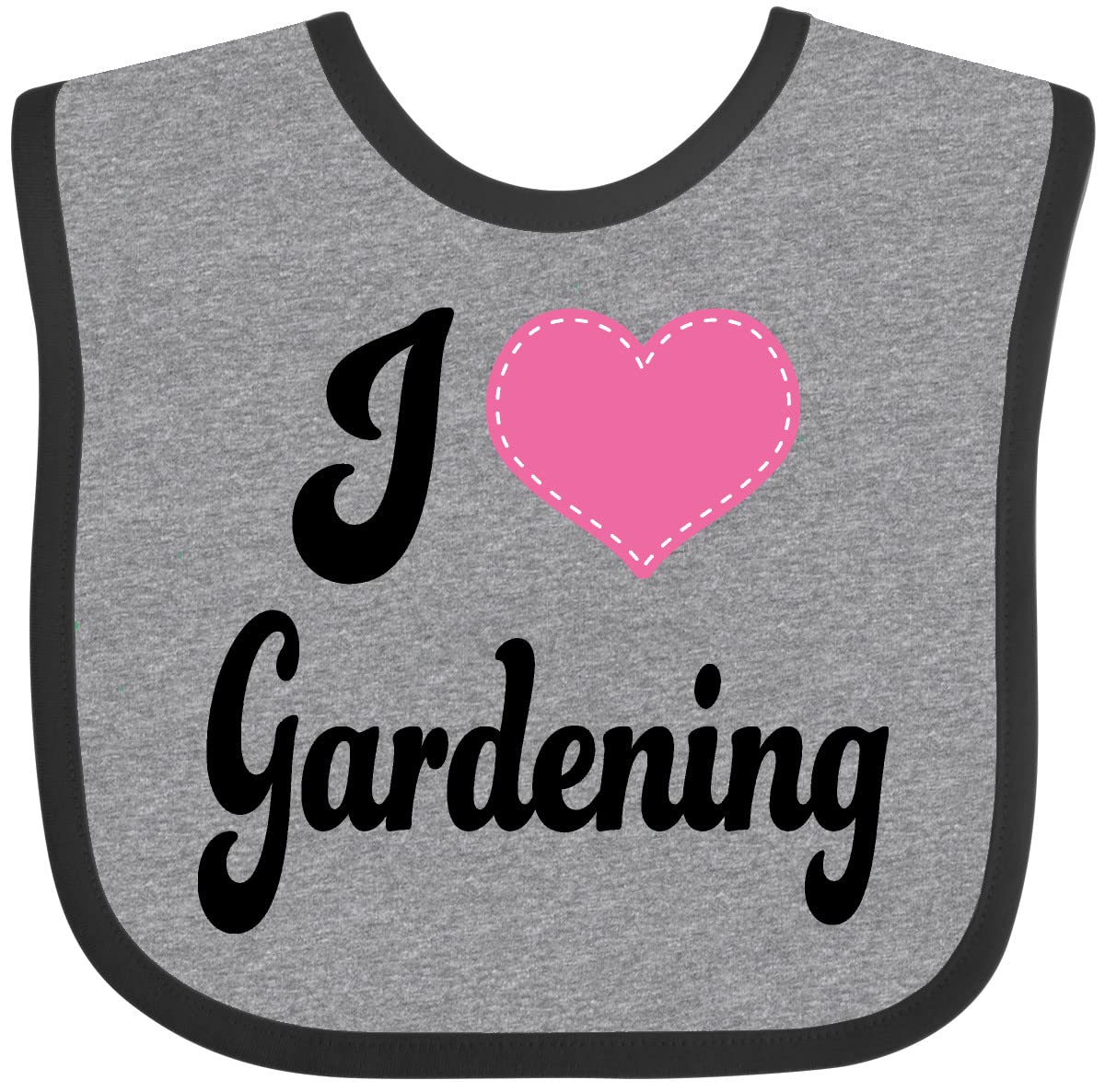 Inktastic Gardener I Love Gardening Baby Bib - Soft Cotton Feeding Bib for Babies & Toddlers - Perfect for Mealtime, Daycare & Outdoor Activities