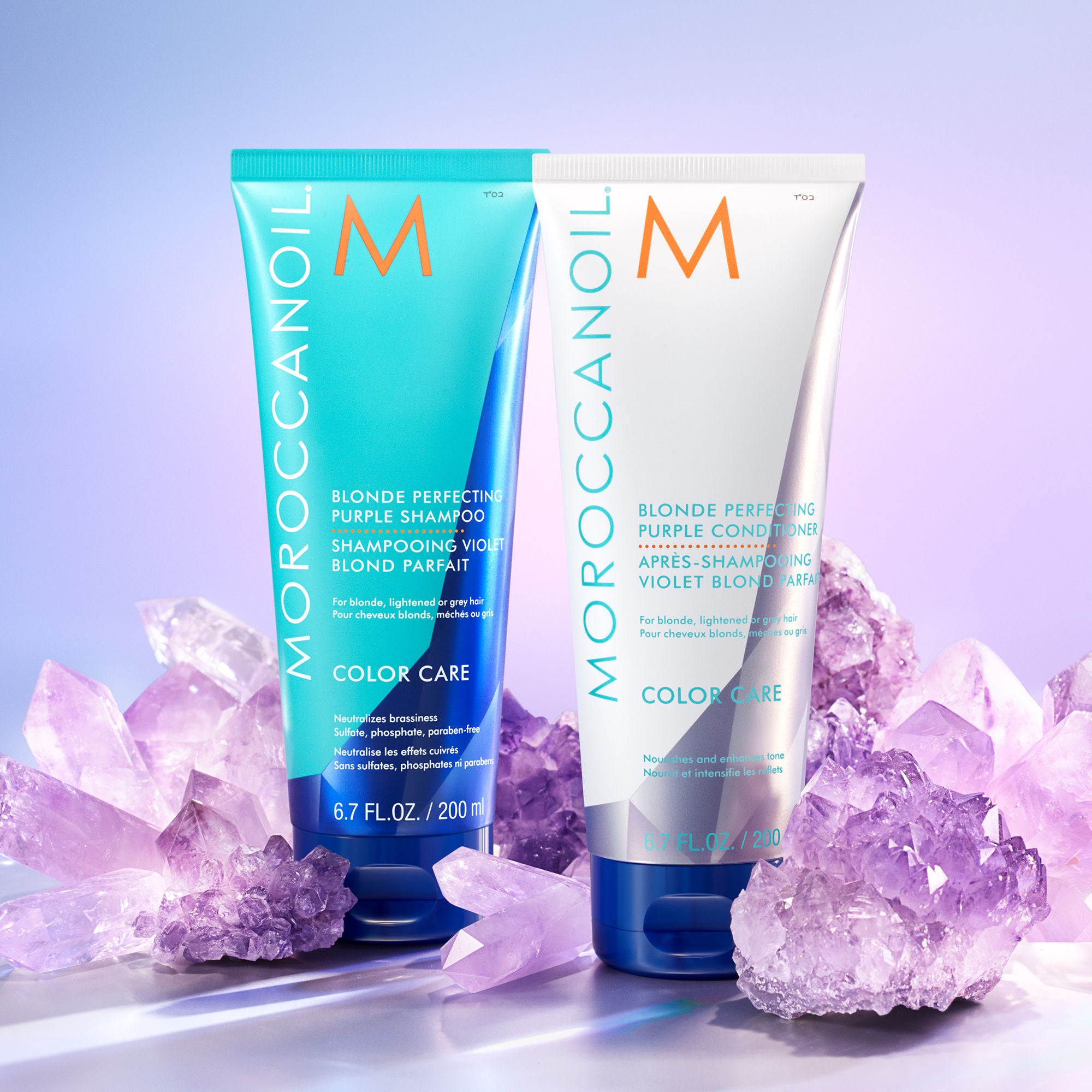 Blonde Perfecting Purple Shampoo & Conditioner Set - Toning & Brightening for Blonde, Silver & Gray Hair - Salon Quality at Home for Vibrant, Frizz-Free Hair