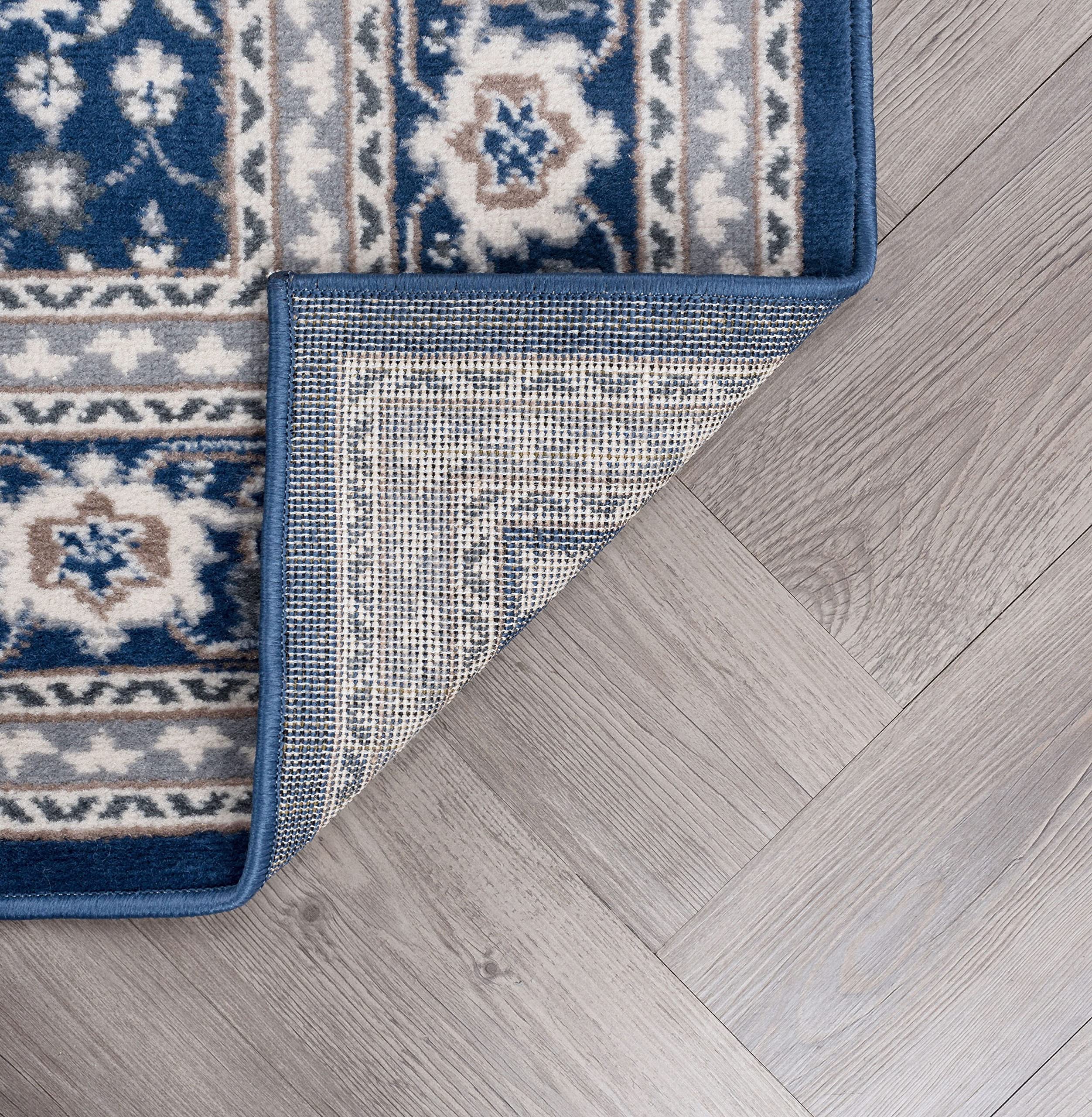 Navy Modern Large 8x10 Area Rug - Soft Contemporary Indoor Carpet for Living Room, Bedroom, Dining Room & Entryway - Non-Slip Kitchen Rug - Perfect for Home Decor & High Traffic Areas