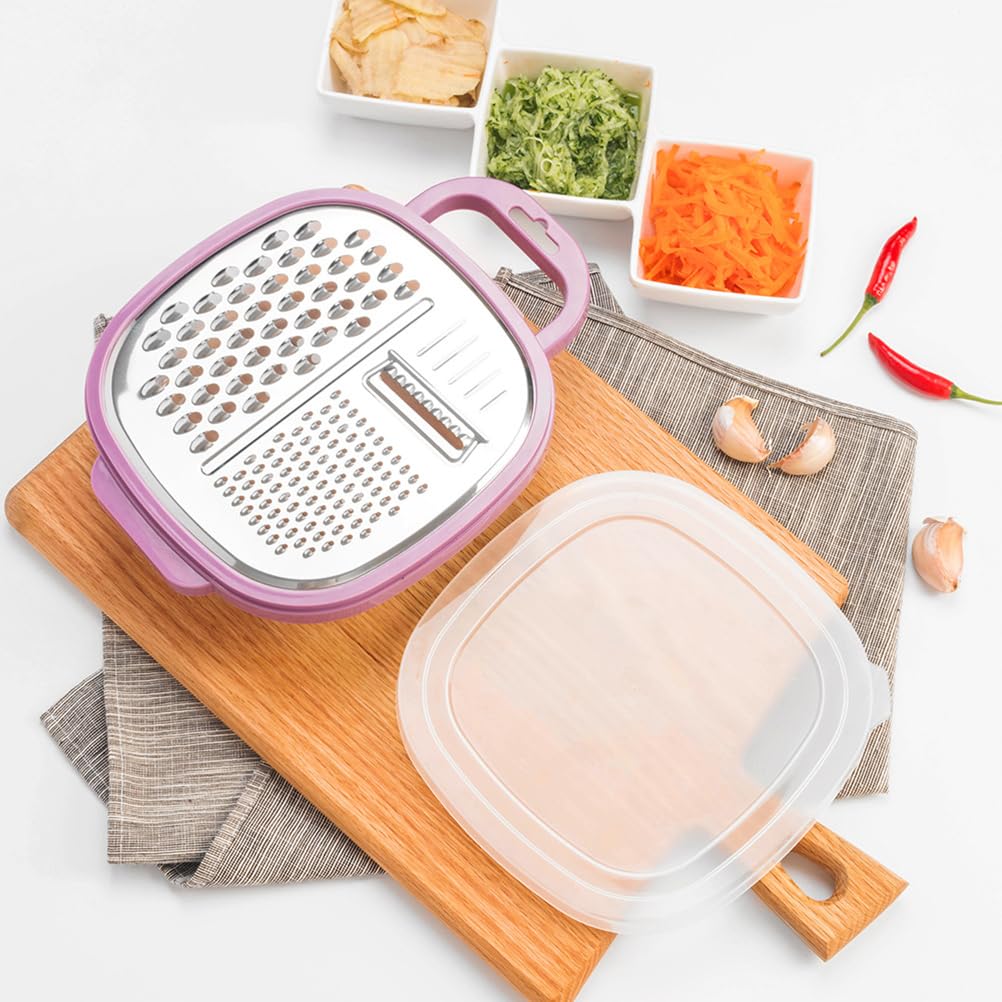 DOITOOL Stainless Steel Cheese Grater with Container & Handle - Kitchen Cheese Shredder for Parmesan, Mozzarella, Cheddar | Perfect for Pasta, Pizza, Salads & Baking