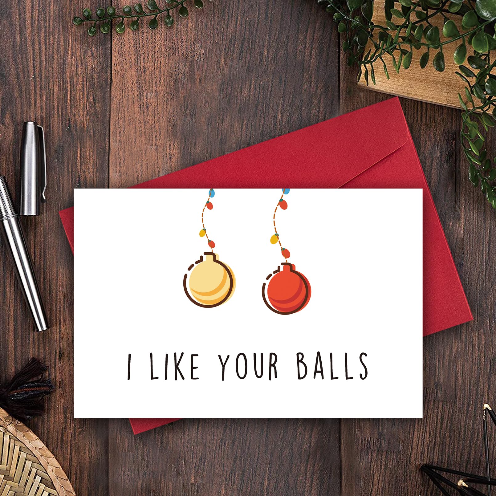 Funny Naughty Christmas Card for Husband - Humorous Xmas Greeting Card for Boyfriend & Hubby - Perfect Stocking Stuffer & Couples Gift for Holiday Parties