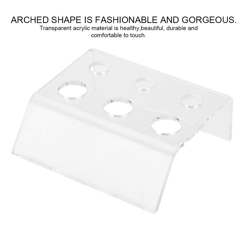 6-Hole Transparent Acrylic Pigment Cup Holder for Microblading & Permanent Makeup - Ink Cup Stand with Secure Storage - Perfect for Tattoo Artists & Beauty Professionals