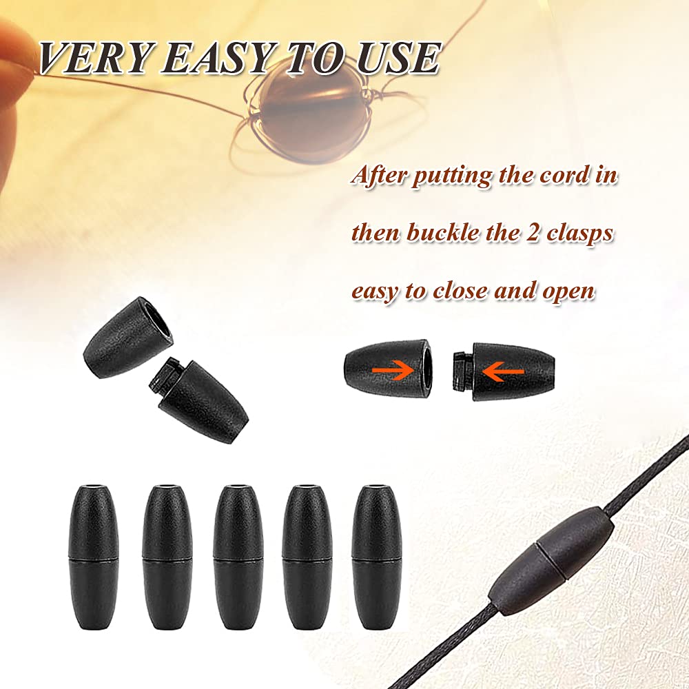 30 Sets Black Breakaway Clasps for Necklaces & Lanyards - DIY Jewelry Making