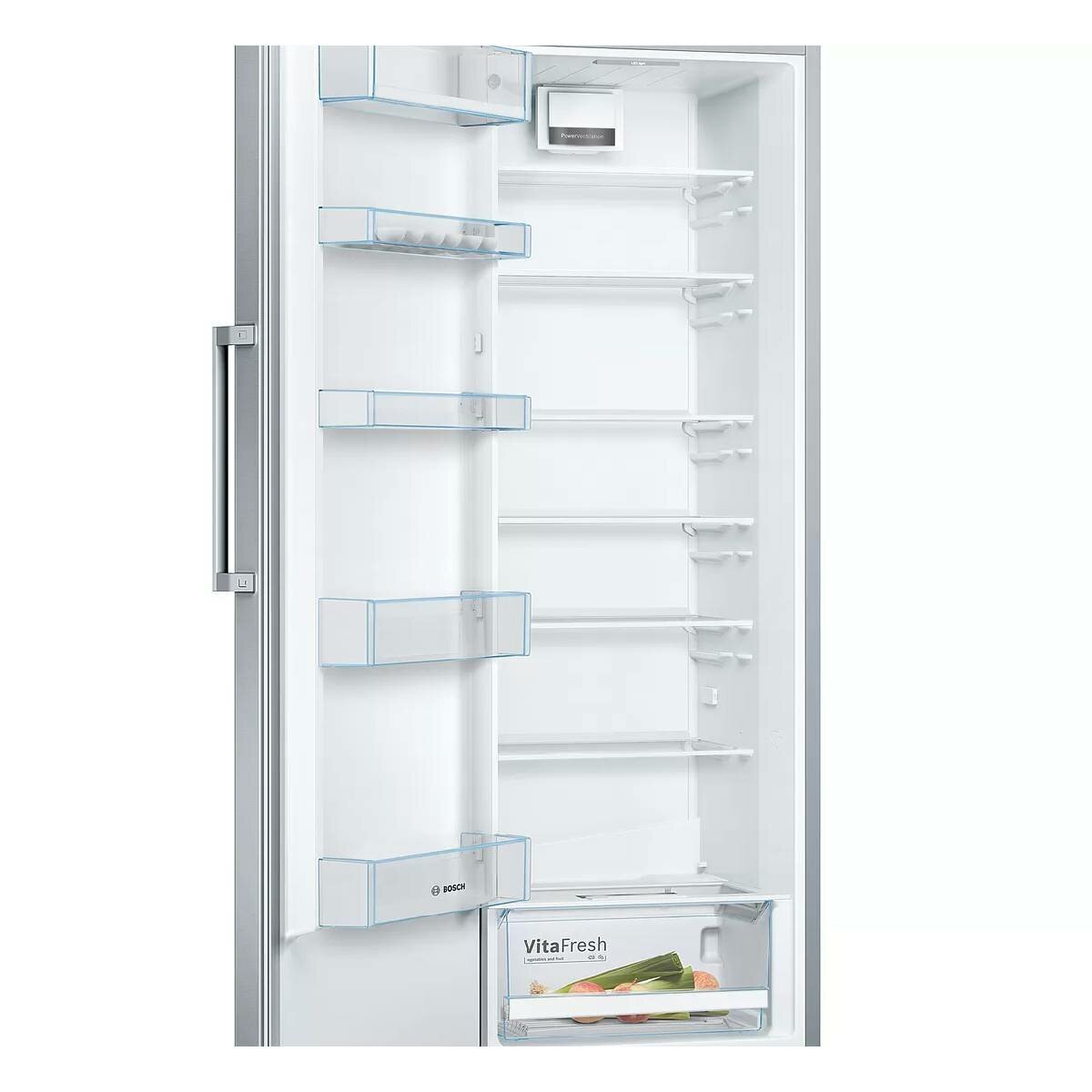 Bosch Series 4 324L Freestanding Refrigerator KSV33VI3A - Energy Efficient Large Capacity Fridge for Modern Kitchen, Home & Restaurant Use