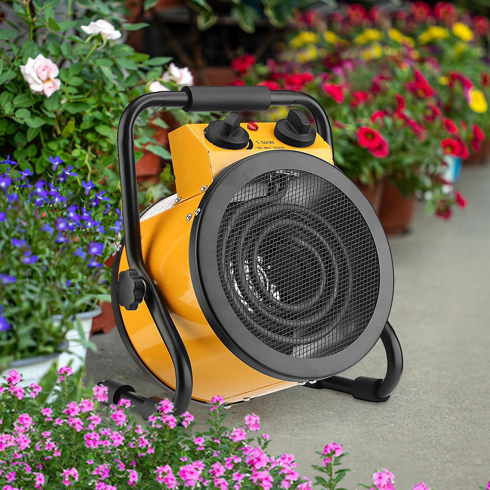 Digital Greenhouse Heater with Thermostat - 1500W Fast Heating Grow Tent Heater with Overheat Protection - Perfect for Greenhouses, Flower Rooms & Indoor Plant Growing