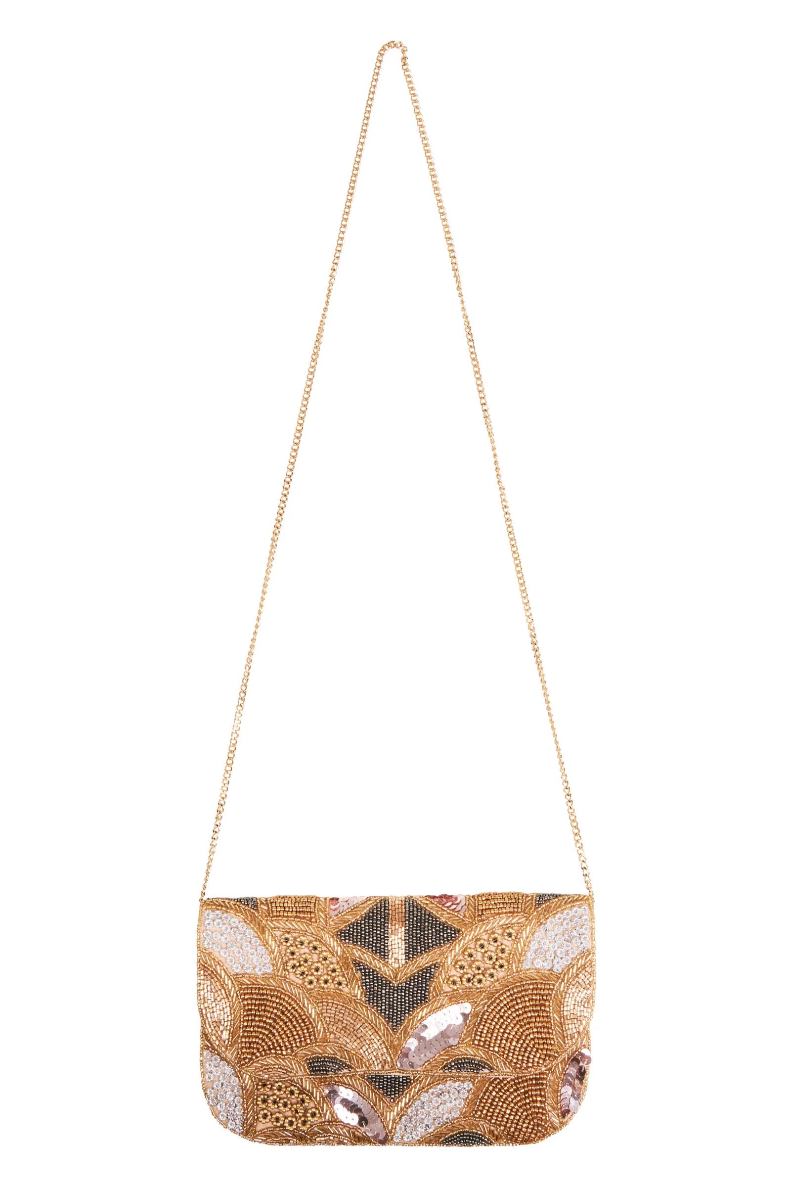 Elysian Genuine Leather Clutch Handbag in Tan - Perfect for Evening Parties, Weddings & Special Occasions