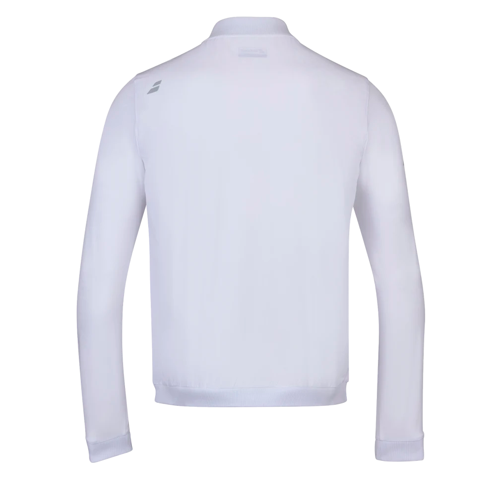 Babolat Junior Play Jacket - White | Kids Tennis Jacket for Boys & Girls | Lightweight & Breathable for Outdoor Sports & Training
