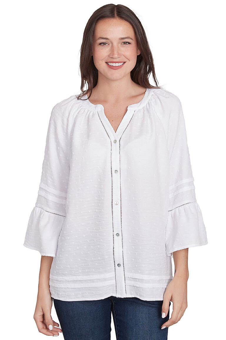 Bella Vista Dobby Fabric Shirt for Men - Breathable Casual Button Down Shirt for Office, Date Night & Summer Outings
