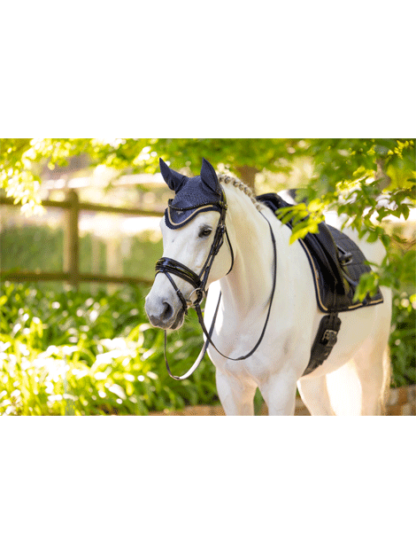 Le Mieux Loire Fly Hood for Horses - Breathable UV Protection Fly Mask with Ears - Perfect for Riding, Training, and Pasture Use