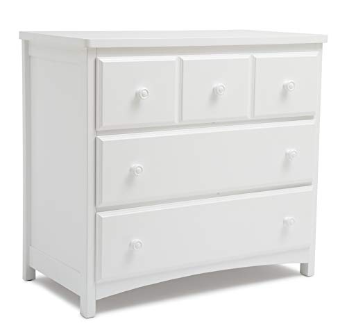 Delta Children 3-Drawer Dresser - GREENGUARD Gold Certified, White Nursery Dresser for Baby & Kids Room Organization - Perfect for Bedroom Storage & Closet Organization