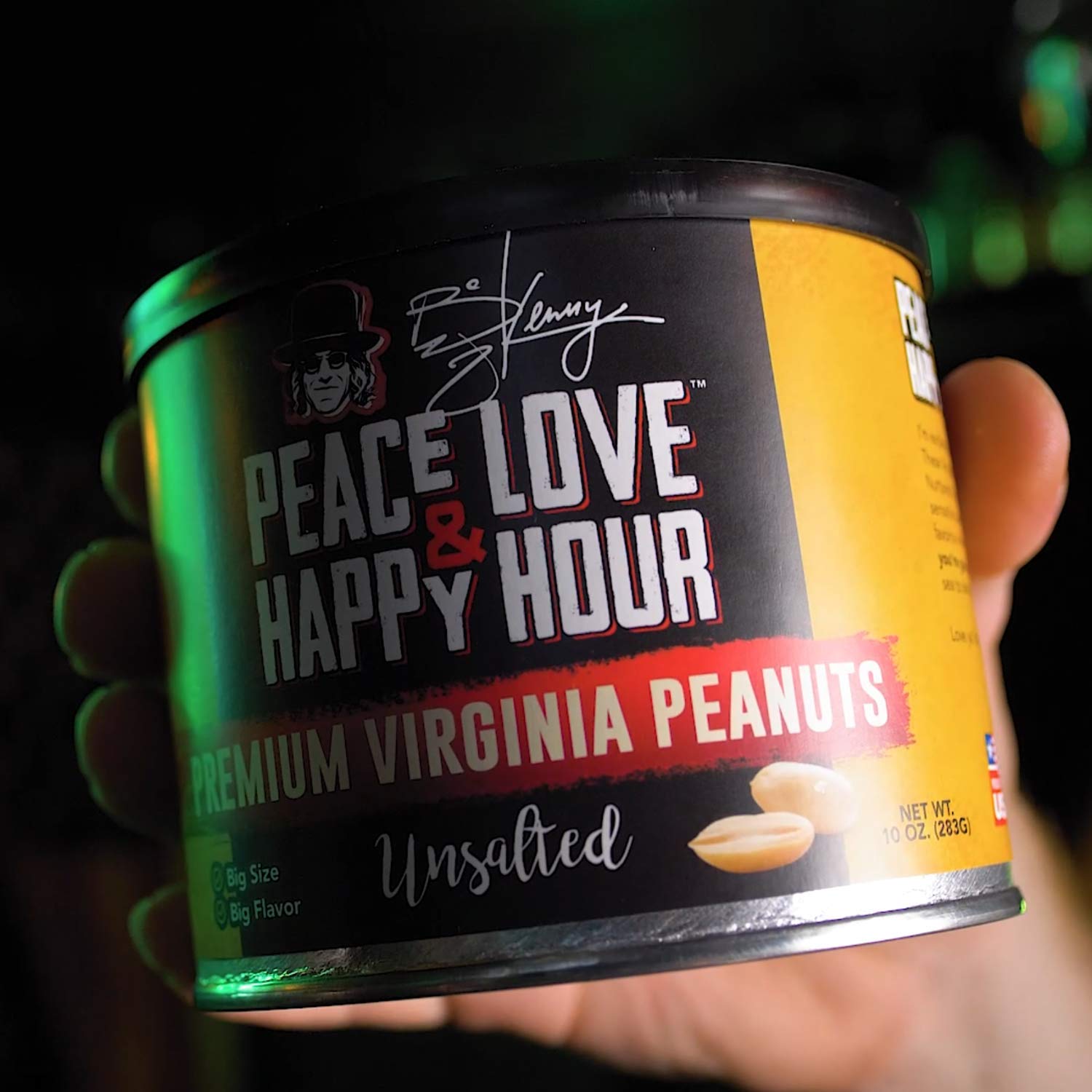 Unsalted Premium Virginia Peanuts - 10 oz Can | Non-GMO, Gluten-Free Snack for Parties, Hiking & Healthy Eating
