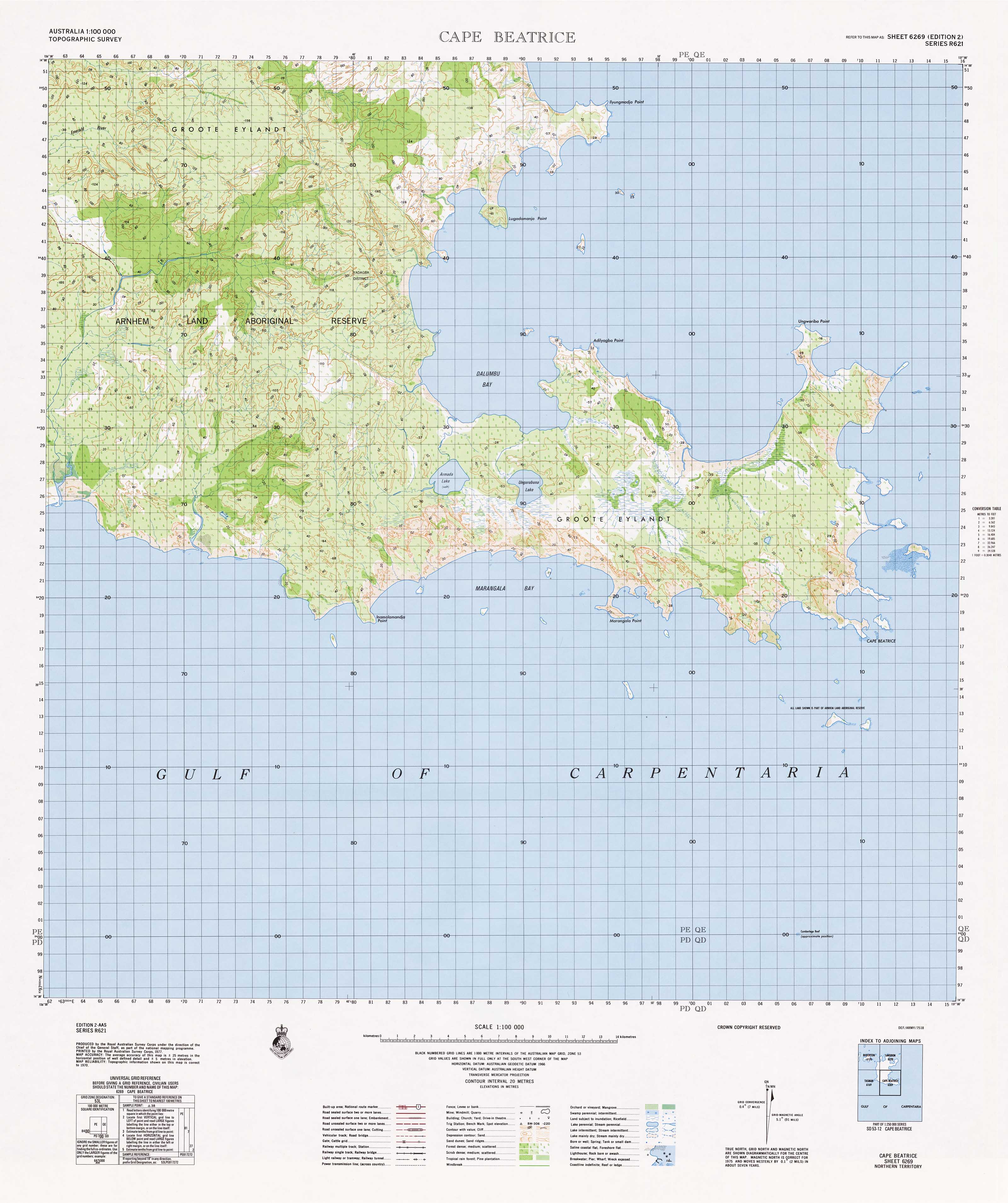 6269 Cape Beatrice 1:100,000 Scale Topographic Map - Hiking, Camping & Outdoor Adventure Navigation