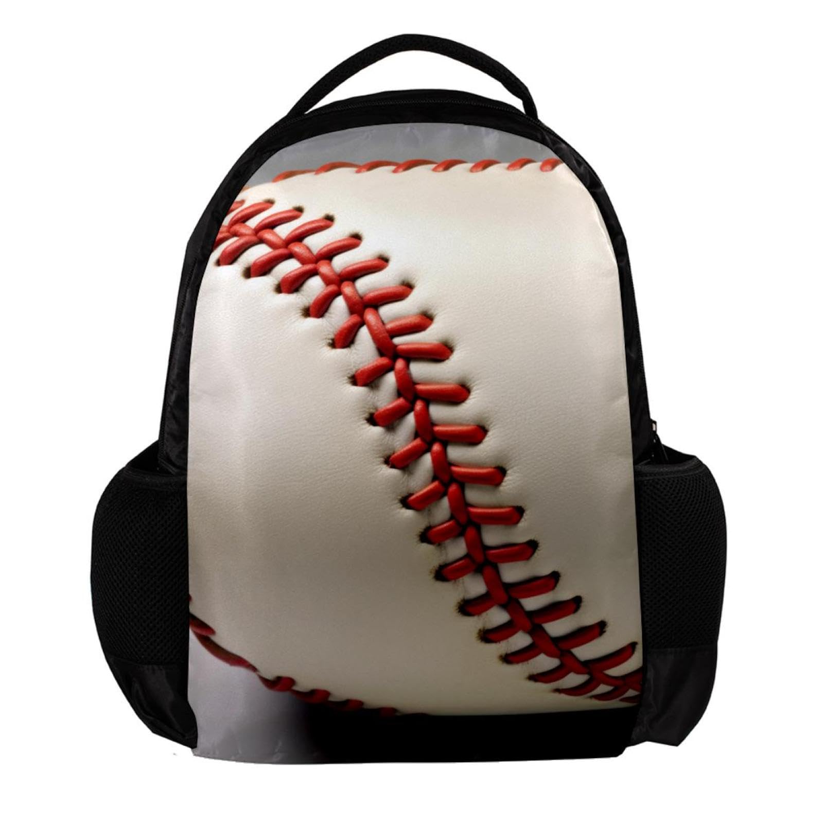 Men's & Women's Travel Backpack with Baseball Line Texture - Durable Carry-On Backpack for Commuting, Hiking & Business Trips