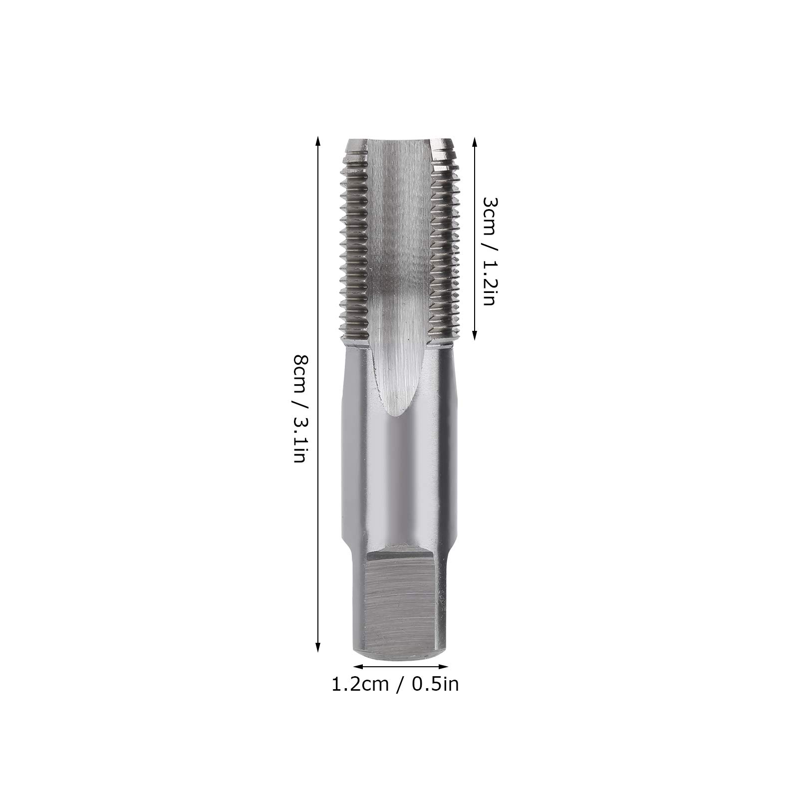 HSS G1/2-14 Pipe Thread Tap - High Speed Steel Threading Tool for Cast Iron & Alloy Steel | Plumbing, Pipe Fitting, and DIY Repair Projects