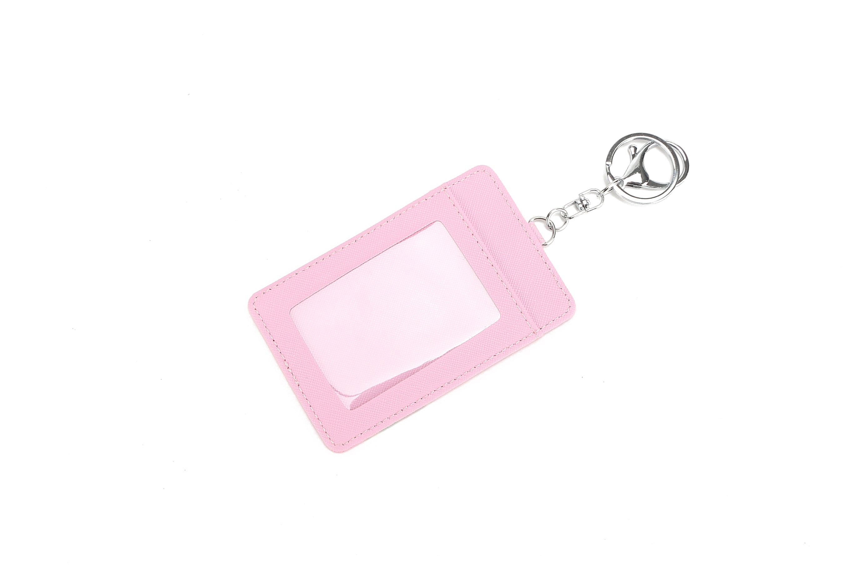 April Hula Girl Pink Leather Credit Card Holder - Slim RFID Blocking Wallet for Women - Perfect for Travel, Shopping & Everyday Use