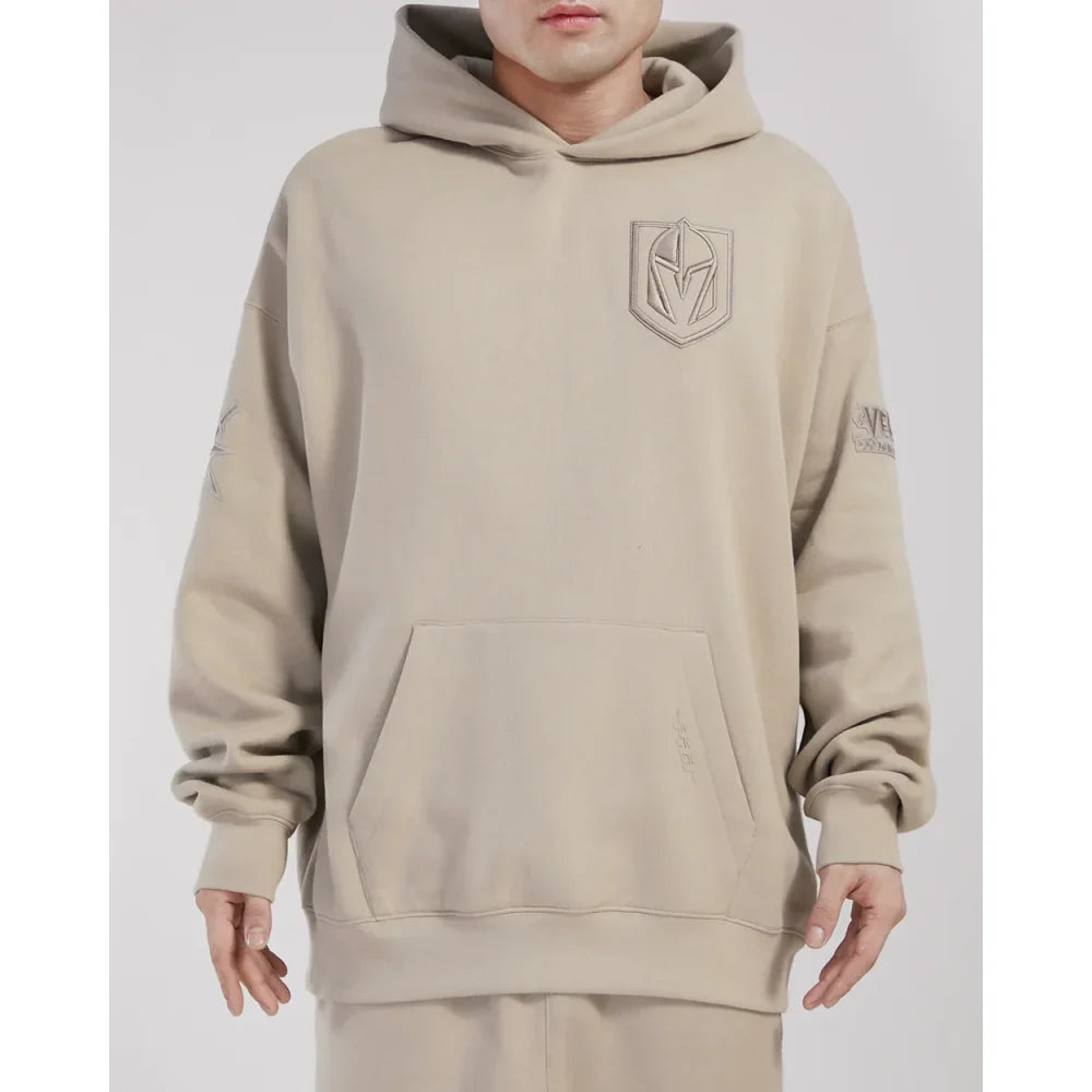 Men's Vegas Golden Knights Drop Shoulder Hoodie - Pro Standard Neutral Tan for Casual Wear & Game Day Outfits