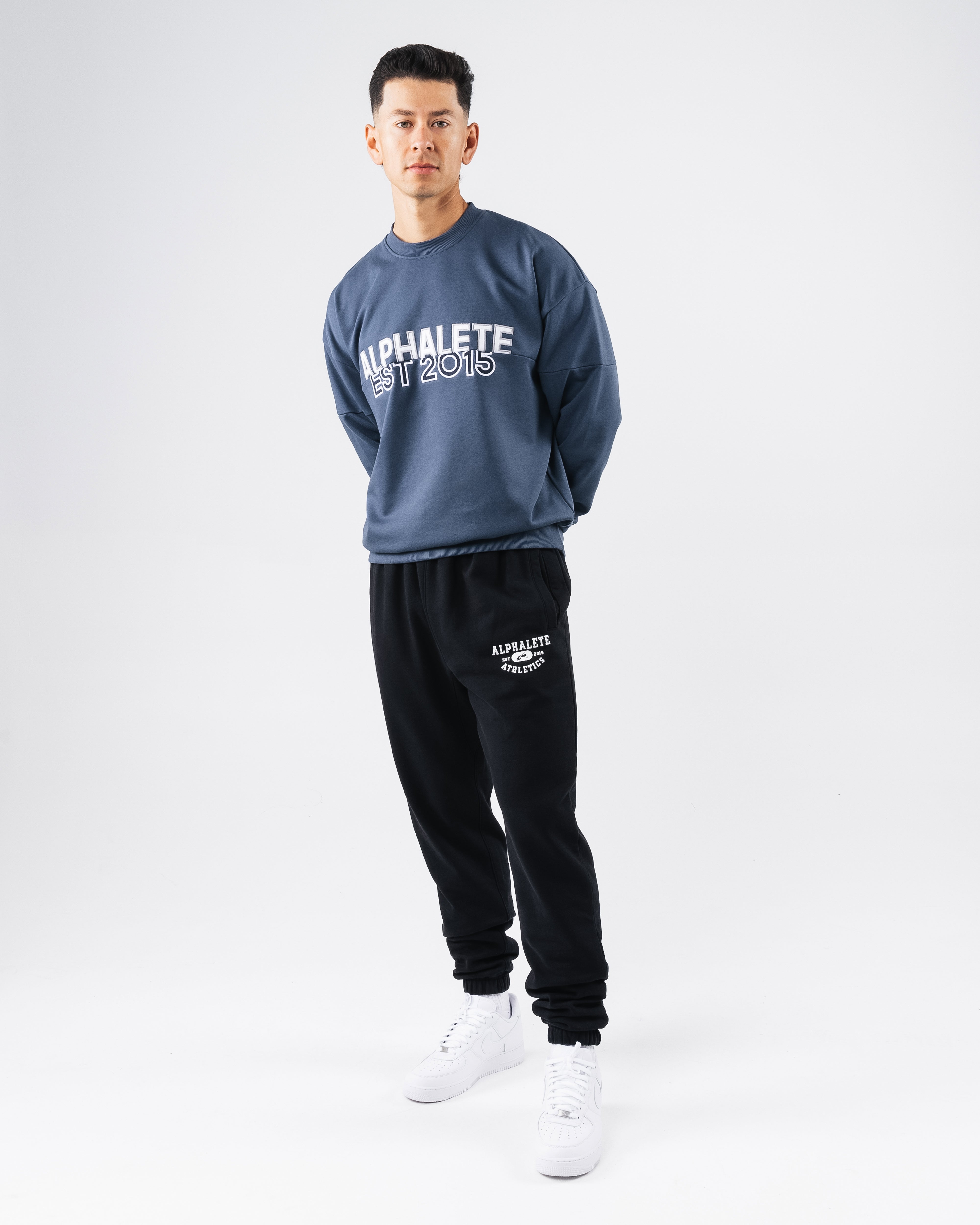 Establishment Split Crewneck Sweatshirt - Marine Blue | Comfortable & Stylish Unisex Pullover for Casual Wear, Street Fashion & Loungewear