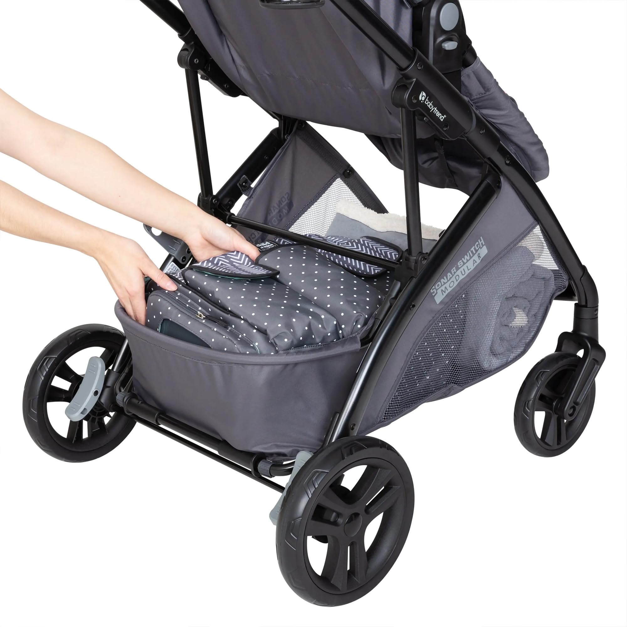 Baby Trend Sonar™ Switch 6-in-1 Modular Stroller Travel System with Ally™ Infant Car Seat - Desert Pink | Convertible Stroller for Newborn to Toddler | Perfect for Shopping, Travel & Daily Walks