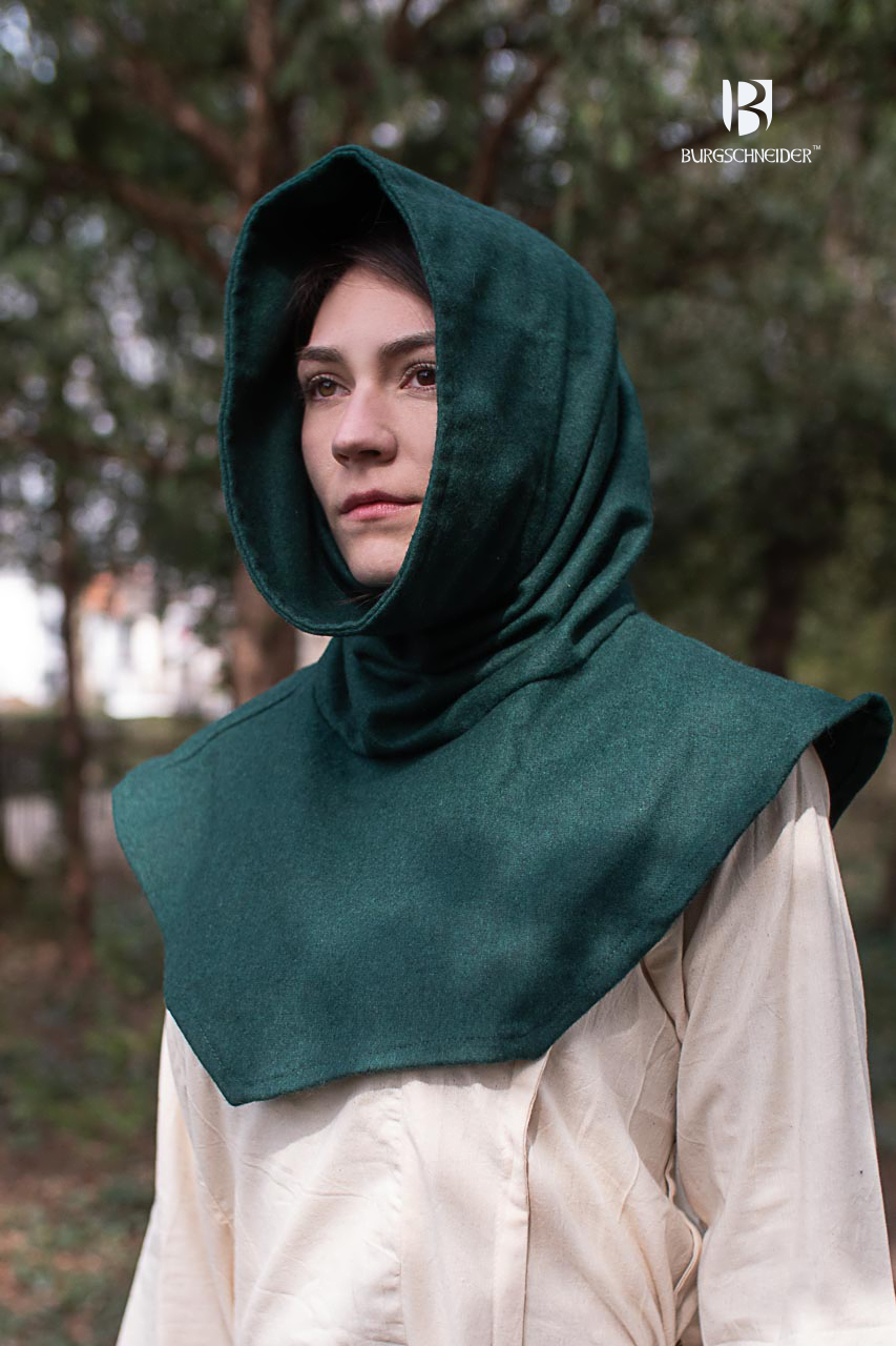 Noah Green Hooded Cowl - Soft & Warm Winter Scarf for Women & Men - Perfect for Outdoor Activities, Hiking, and Cold Weather Fashion