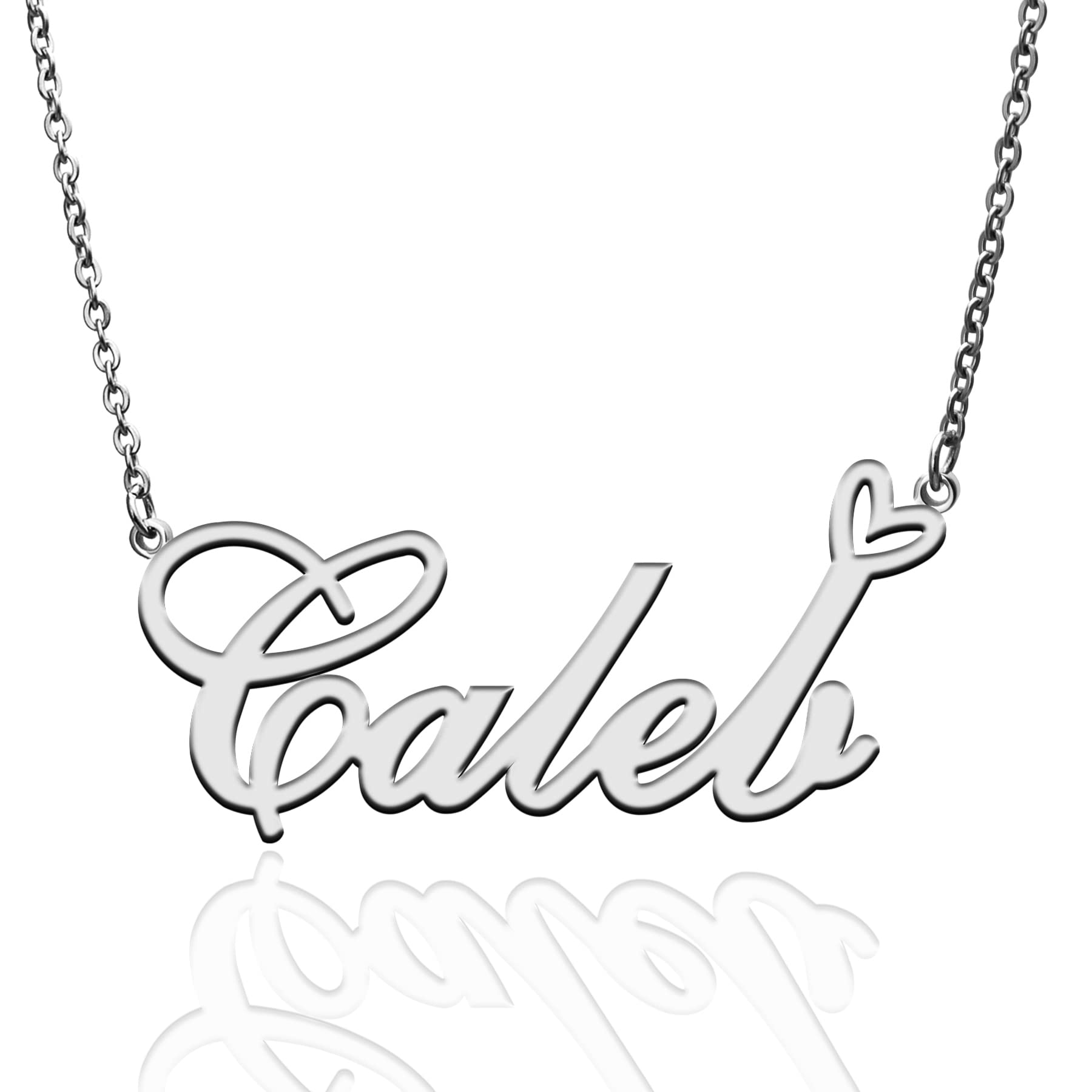 Personalized Gold Plated Heart Name Necklace for Women - Custom Engraved Pendant Jewelry - Unique Gift for Girlfriend, Mother, Daughter - Perfect for Christmas, Birthday, Anniversary & Friendship Day - Elegant Everyday Wear & Special Occasions
