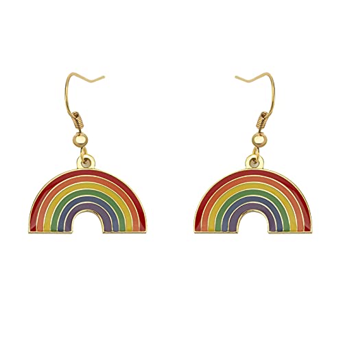 Rainbow LGBT Pride Dangle Earrings - Gay & Lesbian Jewelry Gifts for Women & Men - Perfect for Pride Month, LGBTQ+ Events & Everyday Wear