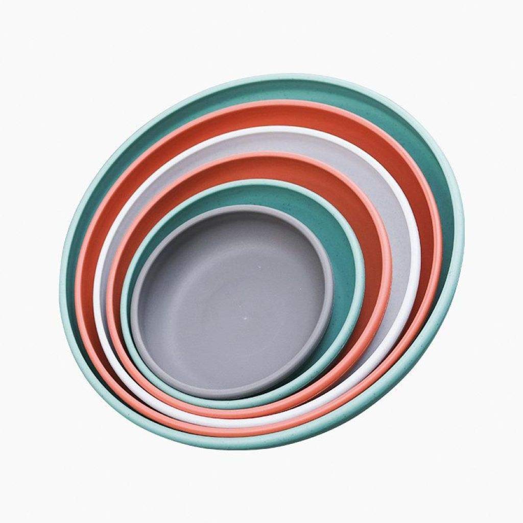 2 Pack Plastic Plant Saucers - 8 Inch Drip Trays for Flower Pots, Water Catcher Dishes for Indoor & Outdoor Plants - Perfect for Houseplants, Garden Pots, and Balcony Planters