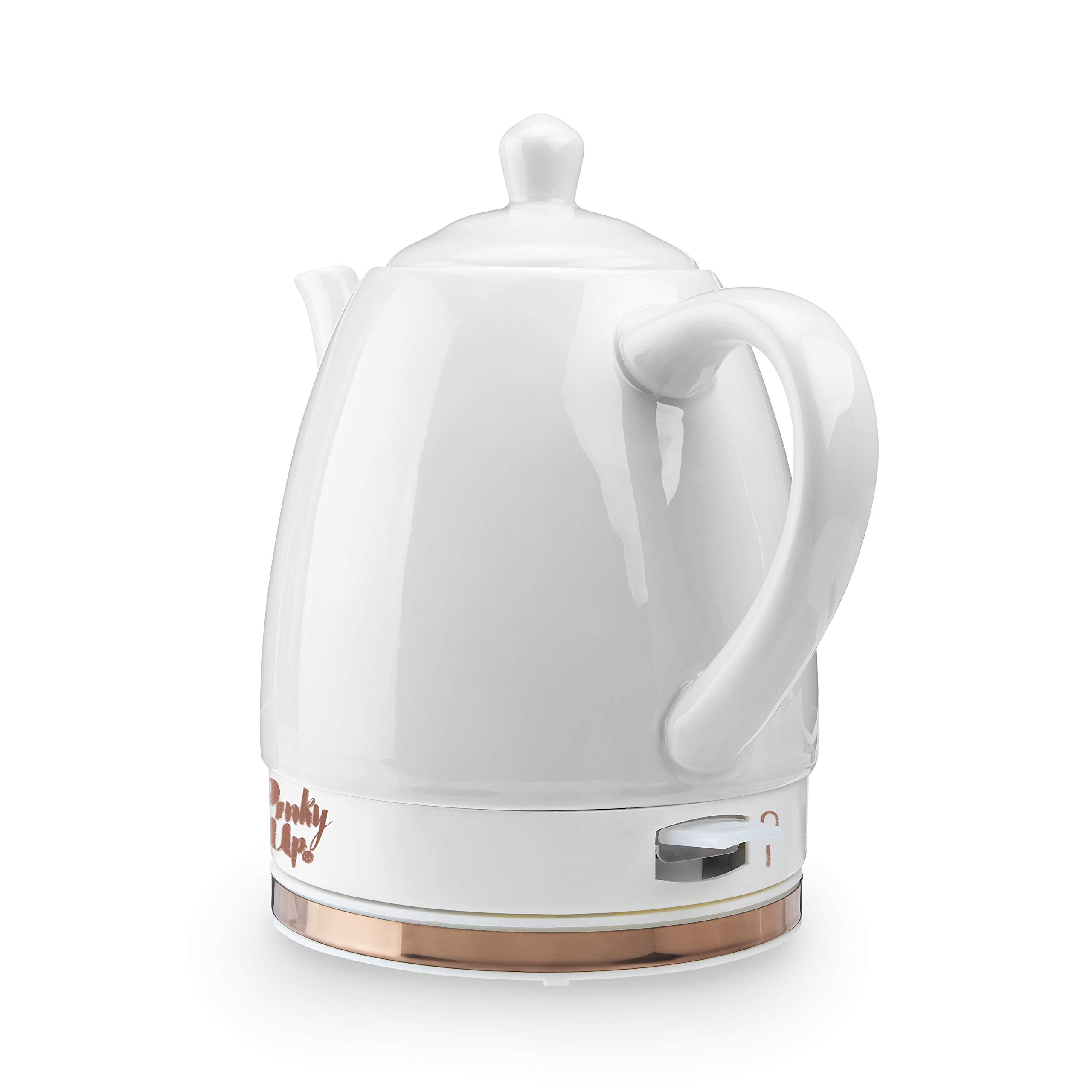 Premium Pink Up Noelle 1.5L Electric Gooseneck Kettle - Fast Boiling Ceramic Tea Kettle with Auto Shut-Off & Cordless Design - Perfect for Pour Over Coffee, Tea Brewing & Hot Water Dispensing - Ideal for Home, Office & Kitchen Use