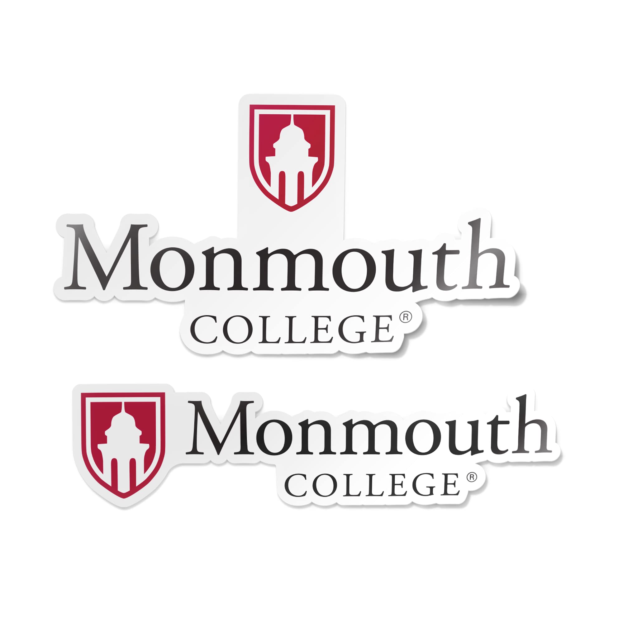 Desert Cactus Monmouth College Sticker Set - 4 Inch Vinyl Decals for Laptop, Water Bottle, Car & Scrapbook - Fighting Scots Spirit Decals for College Students & Alumni