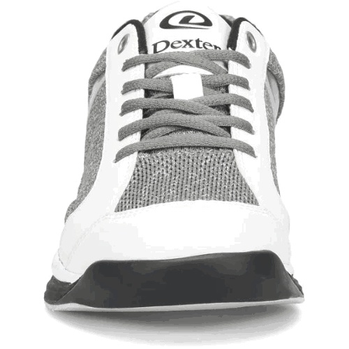 Dexter Men's Wyoming Light Grey & White Knit Bowling Shoes - Comfortable & Durable for League Play & Casual Bowling