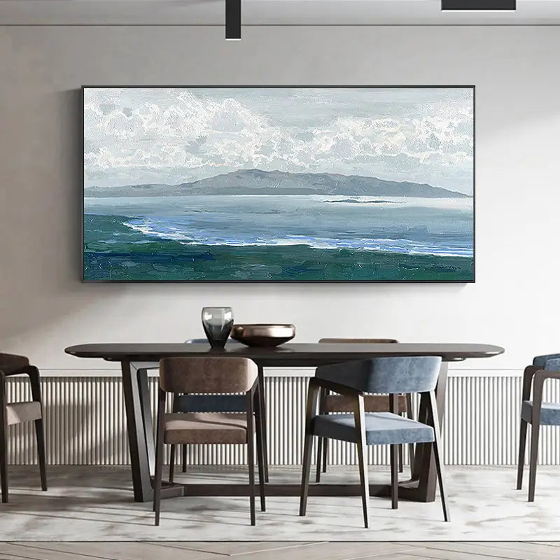 Ocean and Sky Painting #OS 022 - Stunning Seascape Wall Art for Home & Office Decor - Perfect for Living Room, Bedroom or Beach House