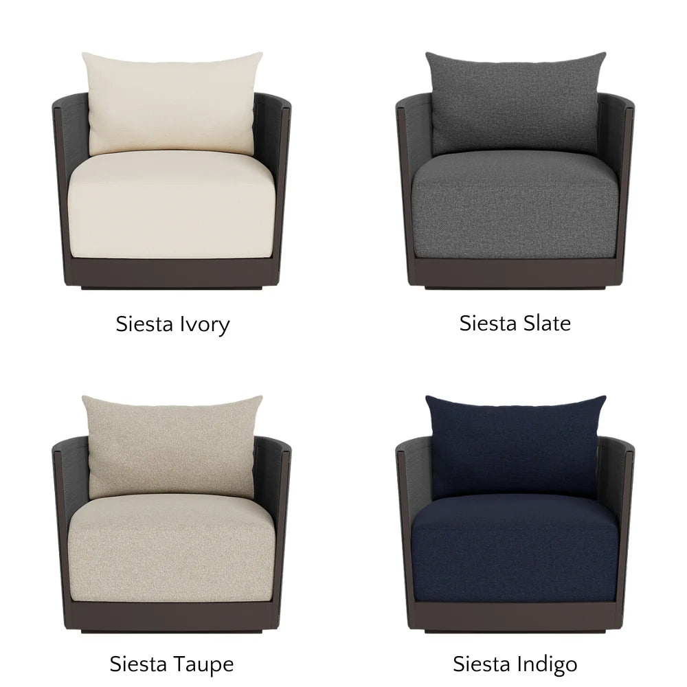 Antigua Outdoor Swivel Lounge Chair - 360 Degree Rotating Patio Furniture with Weather-Resistant Cushion, Perfect for Poolside, Garden, and Backyard Relaxation