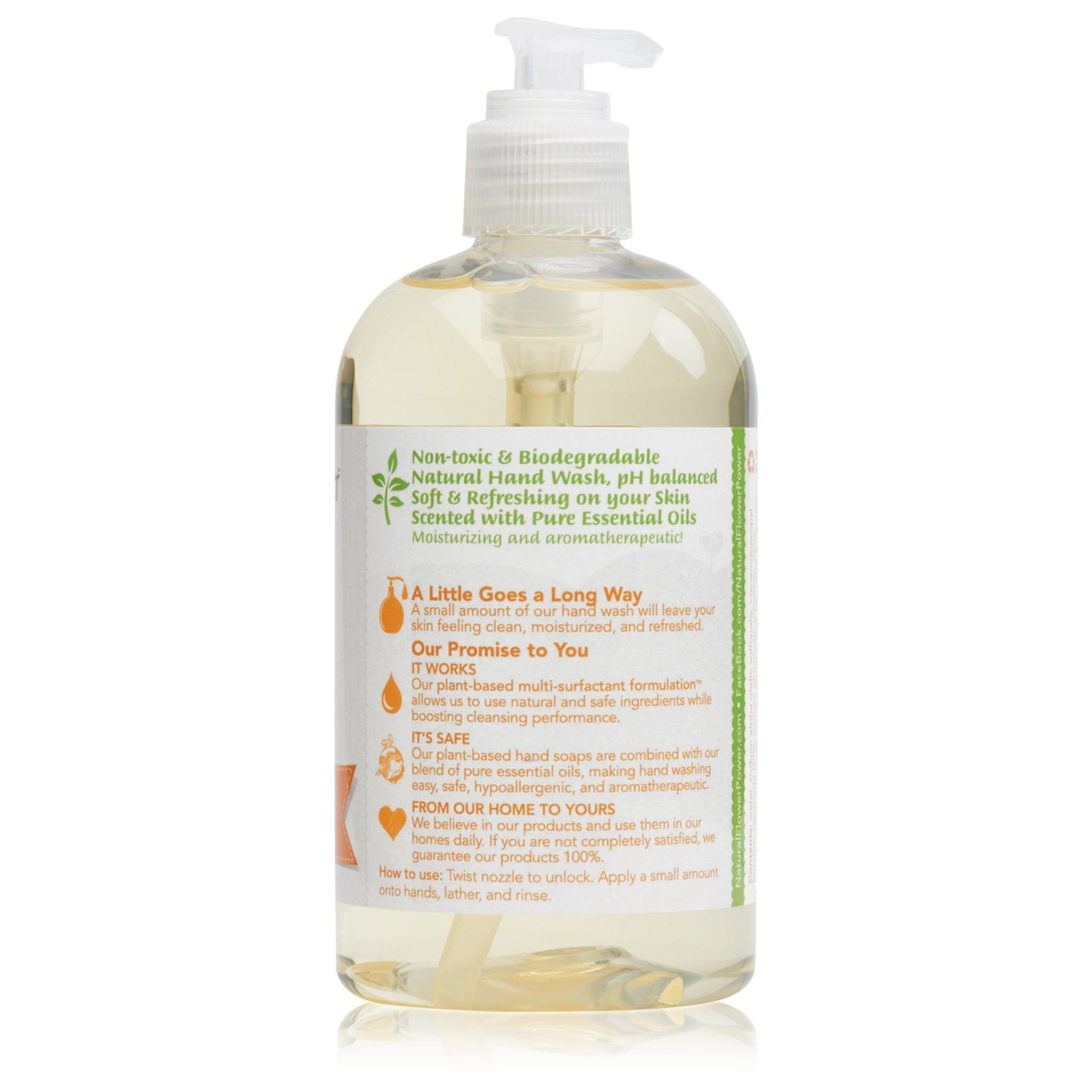 Natural Liquid Hand Soap - Citrus & Spice Scent, pH Balanced with Pure Essential Oils, Sulfate Free & Moisturizing (12oz, Pack of 3) | Gentle for Daily Use, Perfect for Home, Kitchen & Office