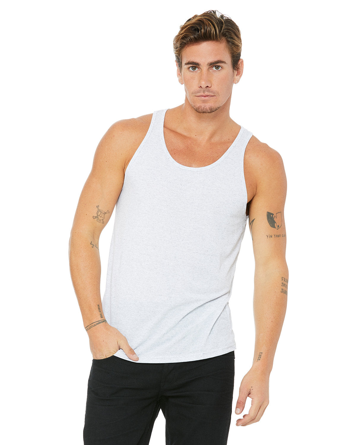 Bella + Canvas 3484 Unisex Triblend Tank Top - Soft Comfortable Sleeveless Shirt for Men & Women - Perfect for Gym, Yoga, Running & Summer Outfits