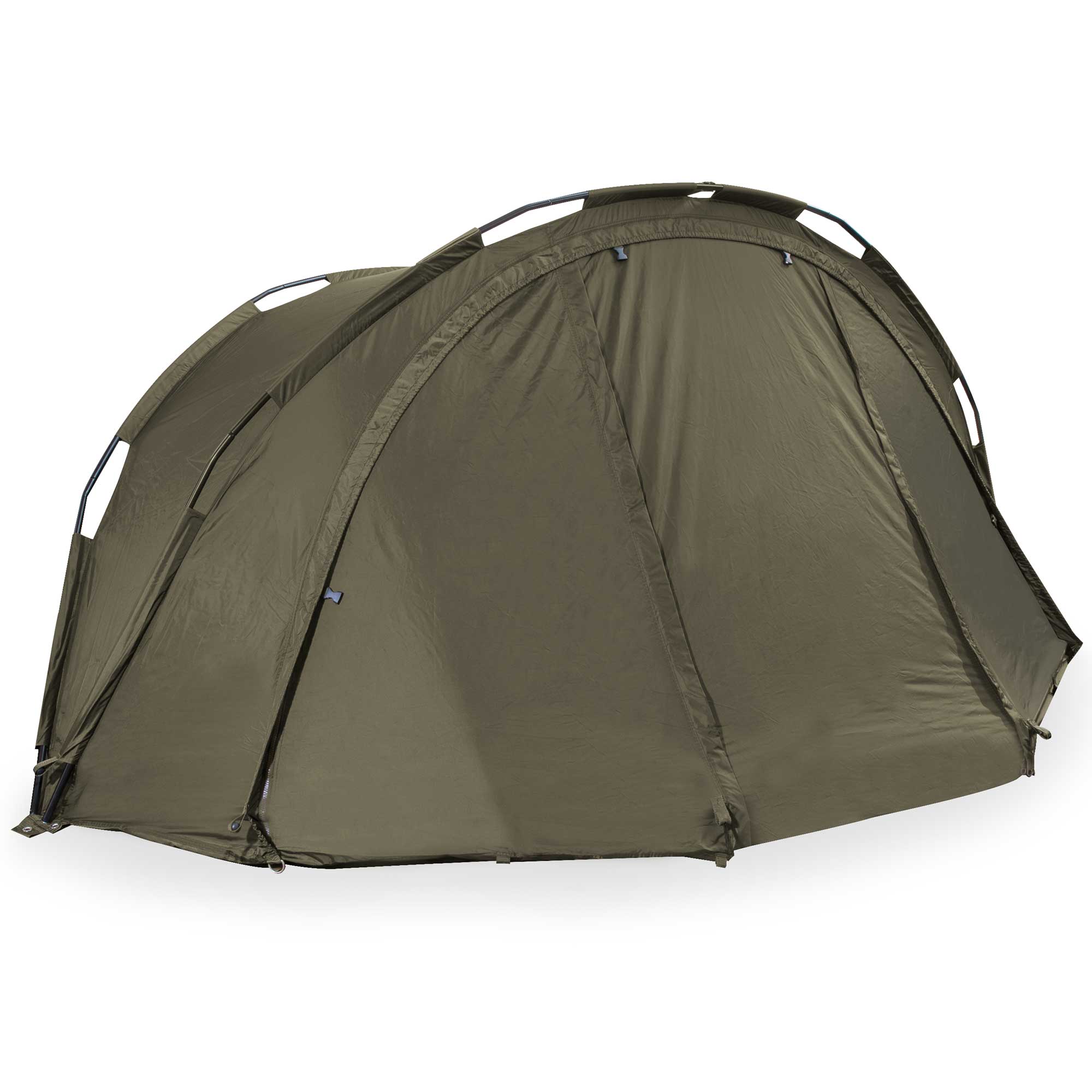 2 Person Fishing Bivvy Tent with UV Protection - Quick Assembly Pre-Threaded Poles DL76 for Camping & Outdoor Fishing Shelter
