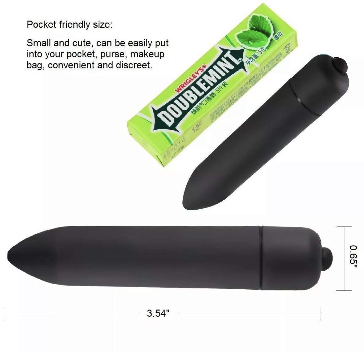 10-Speed Waterproof Mini Bullet Vibrator - Powerful Rechargeable Silver Bullet for Women's Pleasure | Discreet & Quiet Personal Massager | Perfect for Solo Play, Couples & Travel | Heatop Premium Adult Toys (White)