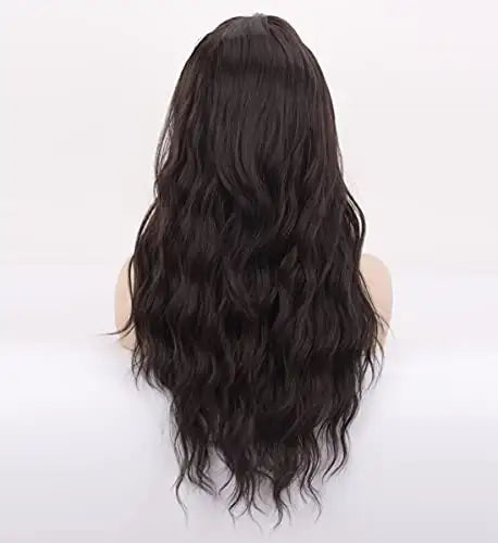 Long Wavy Synthetic Wig with Natural Center Part - Perfect for Cosplay, Halloween, and Daily Fashion Styling